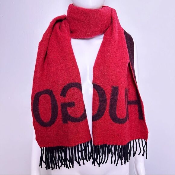 ᴇᴜᴄ ʜᴜɢᴏ ᴍᴇɴꜱᴡᴇᴀʀ ʀᴇᴅ/ʙʟᴀᴄᴋ ᴡᴏᴏʟ ꜰᴏᴜʟᴀʀᴅ ꜱᴄᴀʀꜰ - Picture 10 of 17